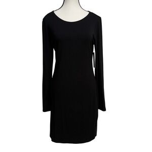 Lulus Long Sleeve Bodycon Dress Womens Large Black Minimalist‎ Capsule Classic